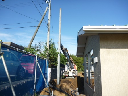 高圧受電設備工事 電柱 01
